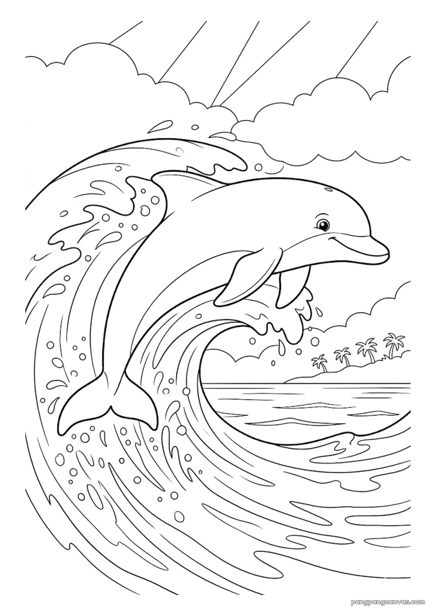 돌고래 색칠공부 도안 무료 프린트