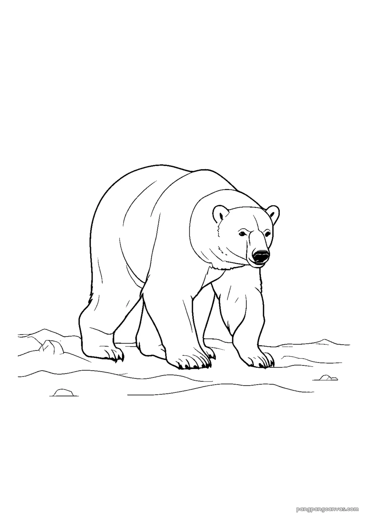 북극곰 빙하 색칠공부 도안 무료 프린트