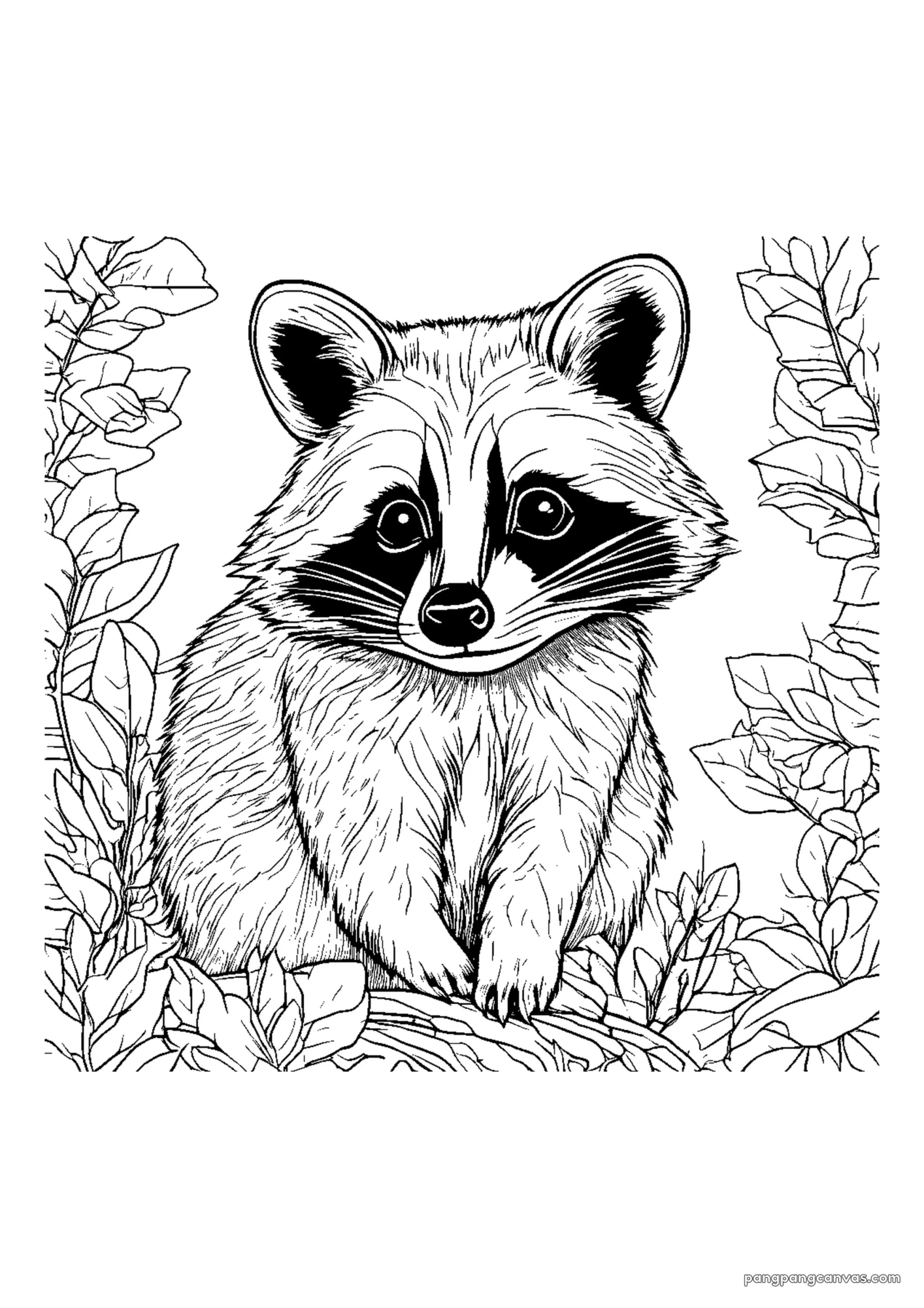 아라마리 숲 속 너구리 색칠공부 도안 무료 프린트