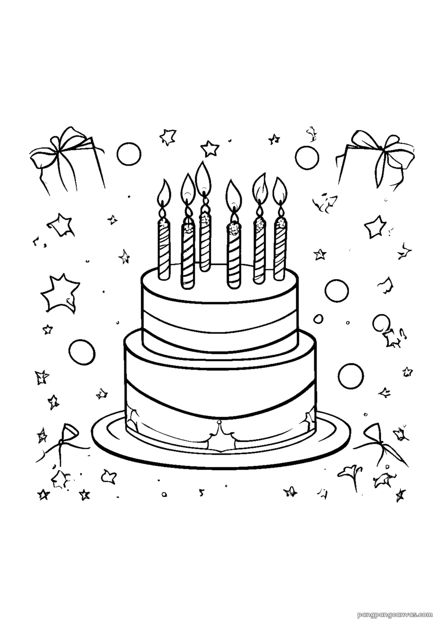 강아지 생일 배너 색칠공부 도안 무료 프린트