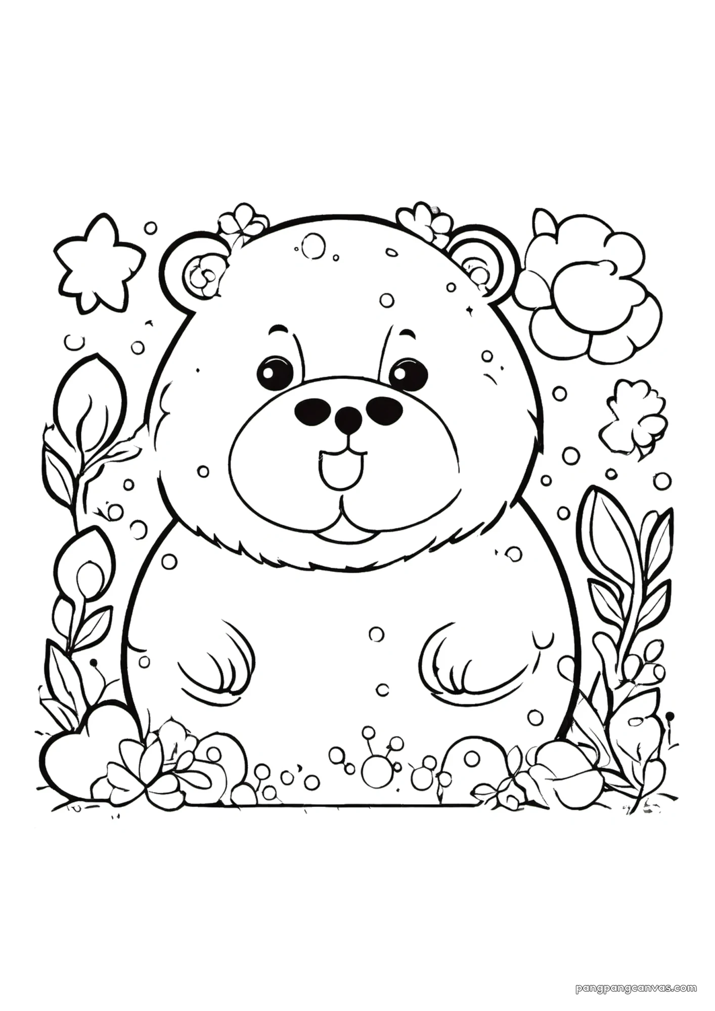 곰돌이 생일 파티 풍선 색칠공부 도안 무료 프린트