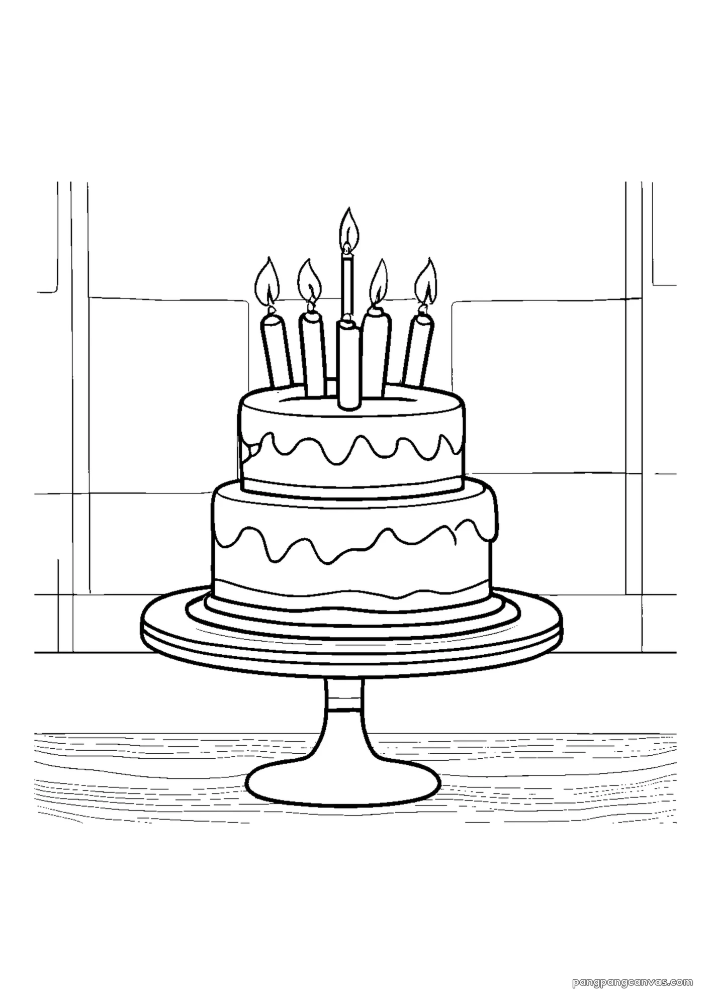 생일 케이크 색칠공부 도안 무료 프린트