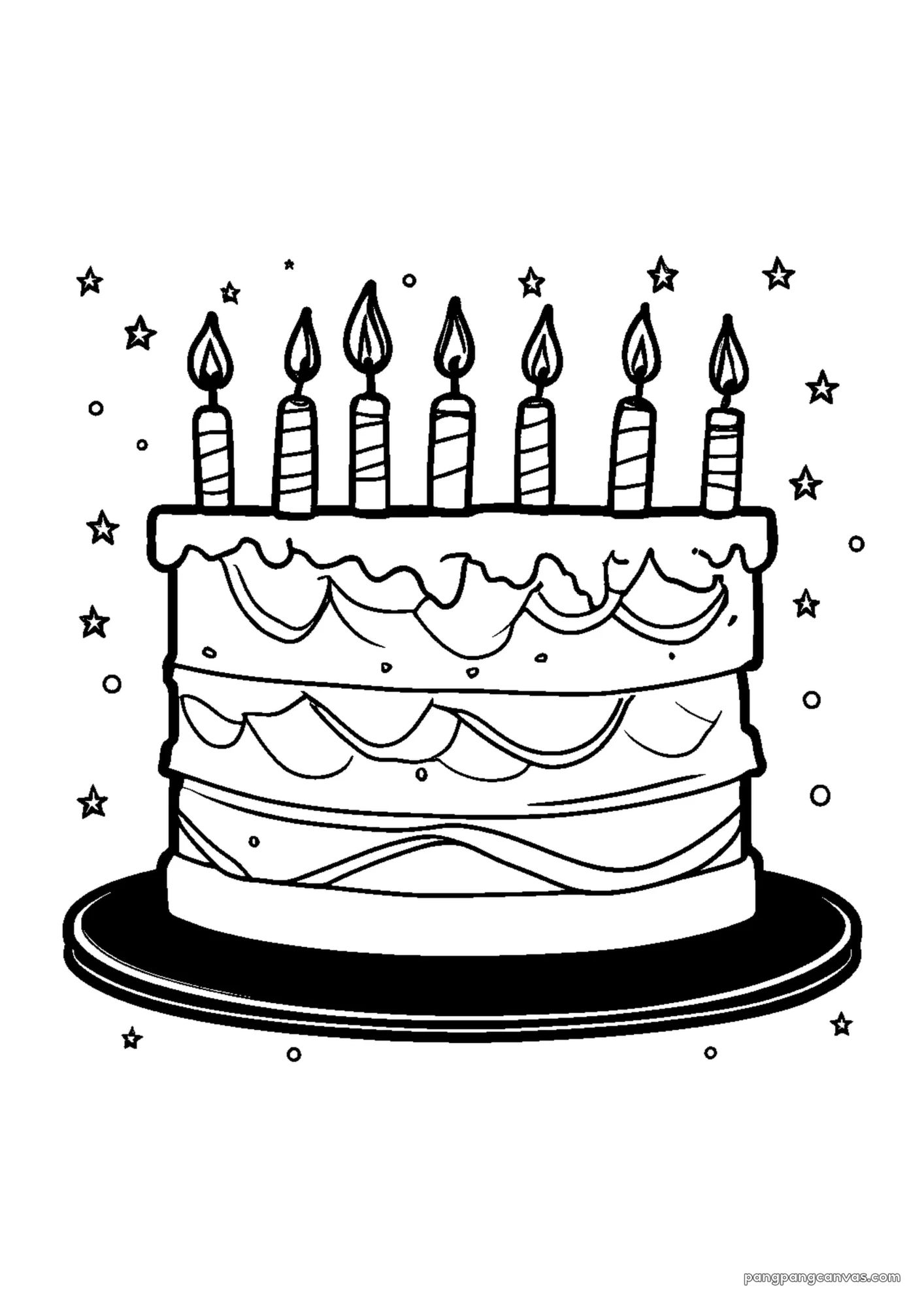 강아지 생일 케이크 색칠공부 도안 무료 프린트