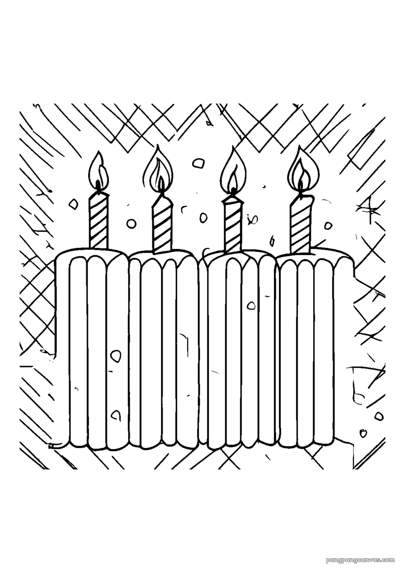 강아지 생일 양초 색칠공부 도안 무료 프린트