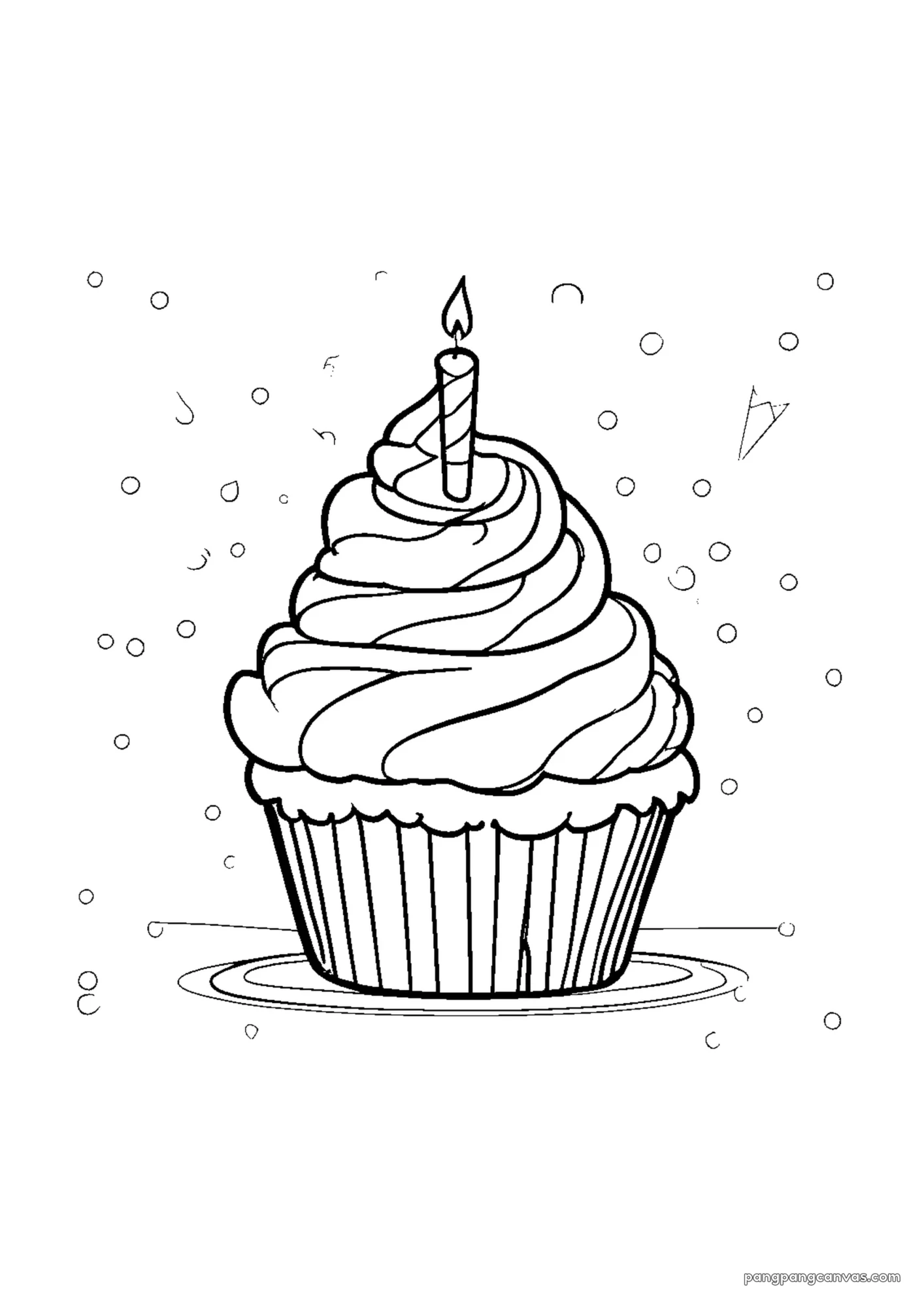 귀여운 강아지 생일 케이크 색칠공부 도안 무료 프린트
