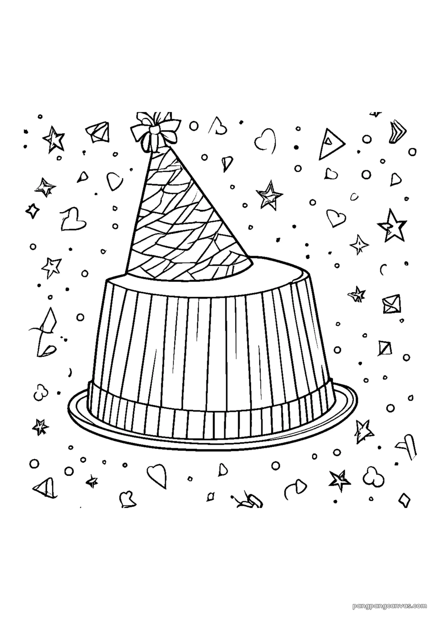 강아지 생일 파티 모자 색칠공부 도안 무료 프린트