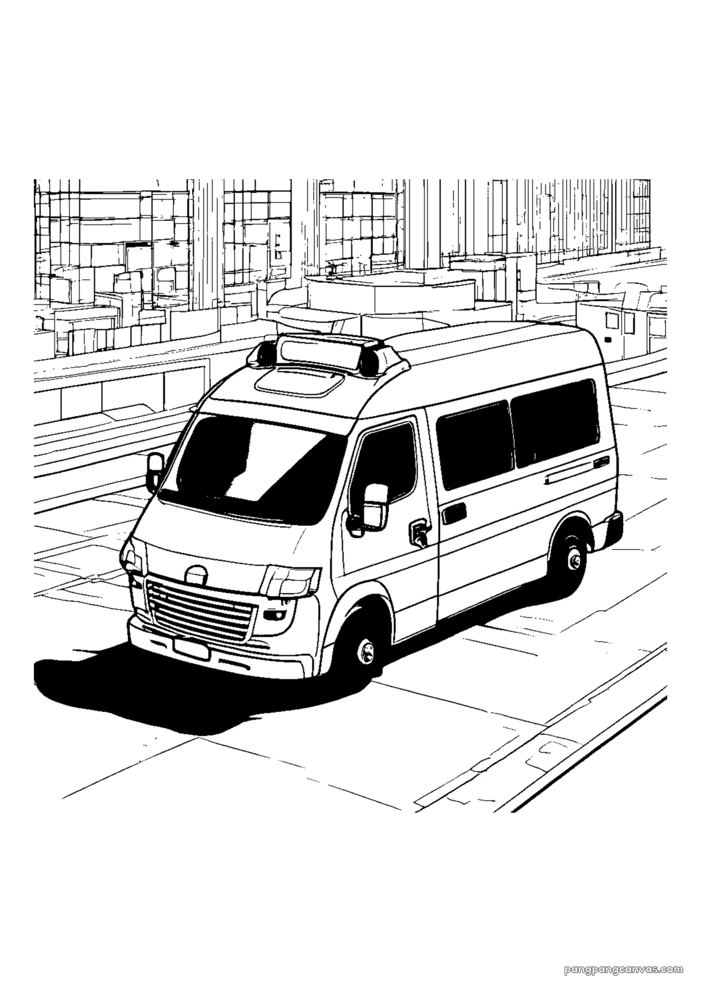 구급차 자동차 색칠공부 도안 무료 프린트