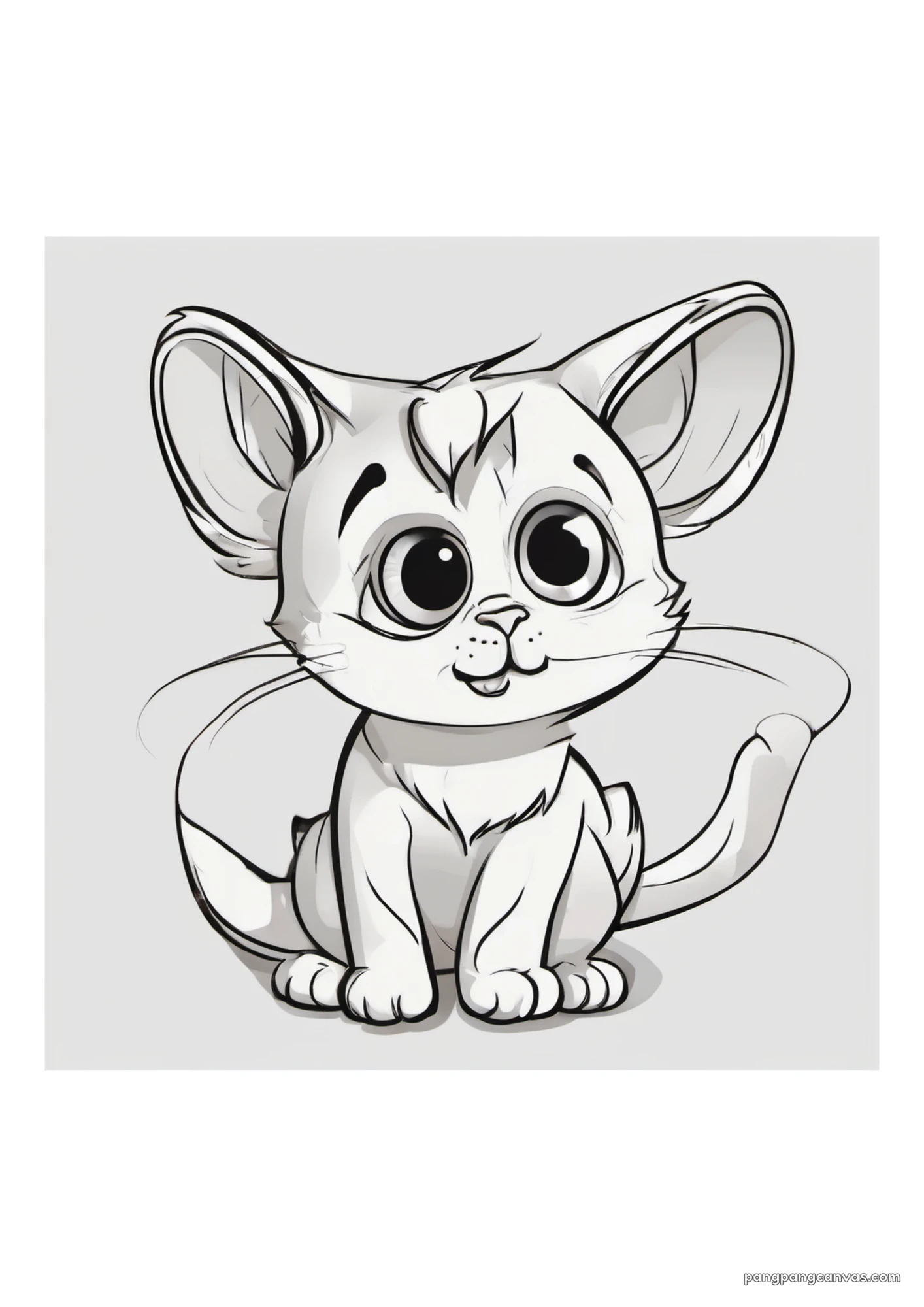 고양이 고양이와 나비 놀이터 색칠공부 도안 무료 프린트