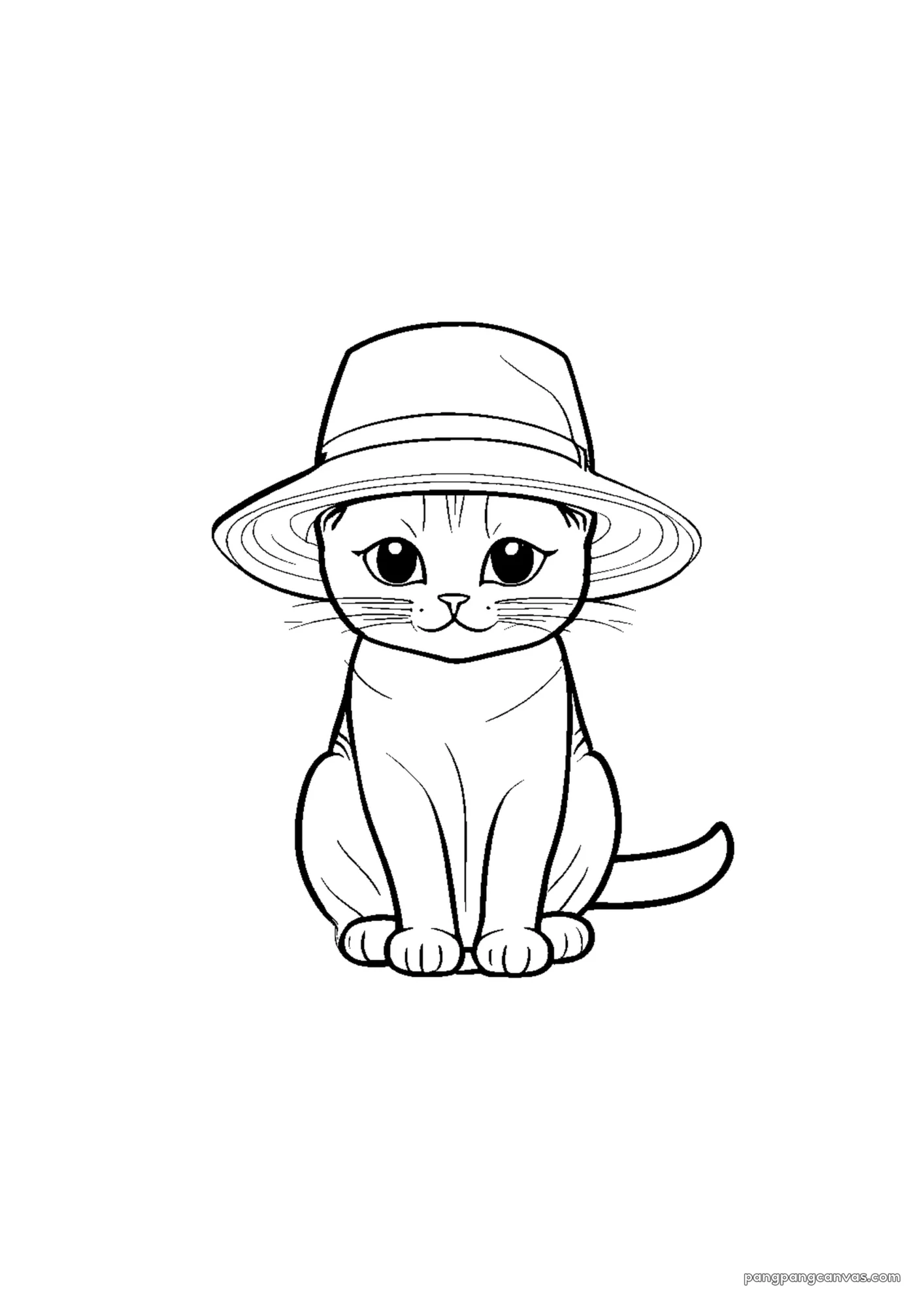 고양이 모자 색칠공부 도안 무료 프린트