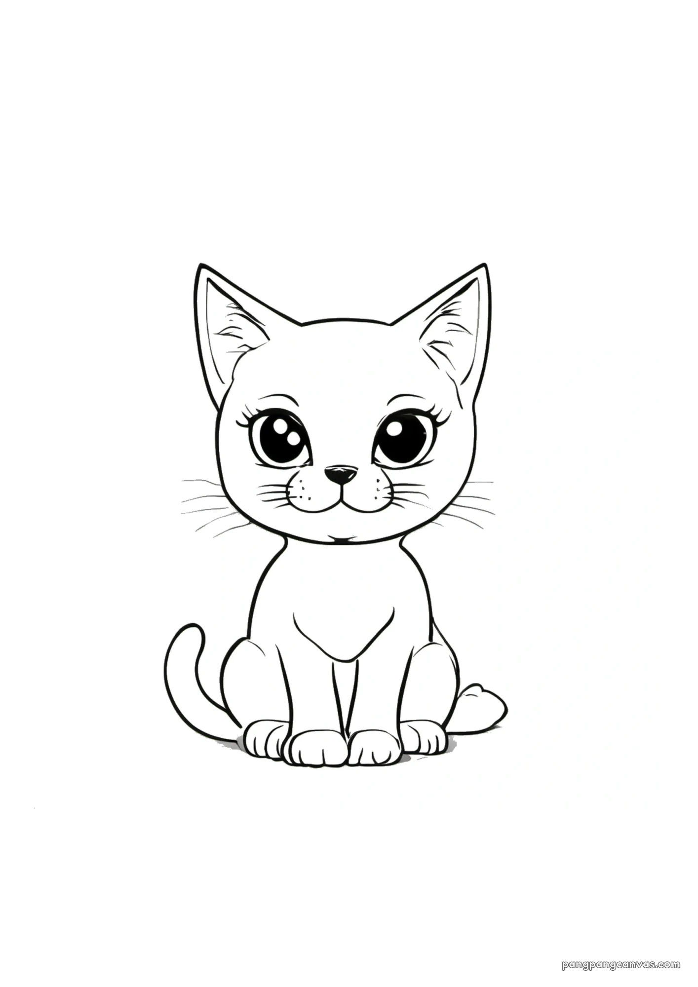 아기 고양이 하품 색칠공부 도안 무료 프린트
