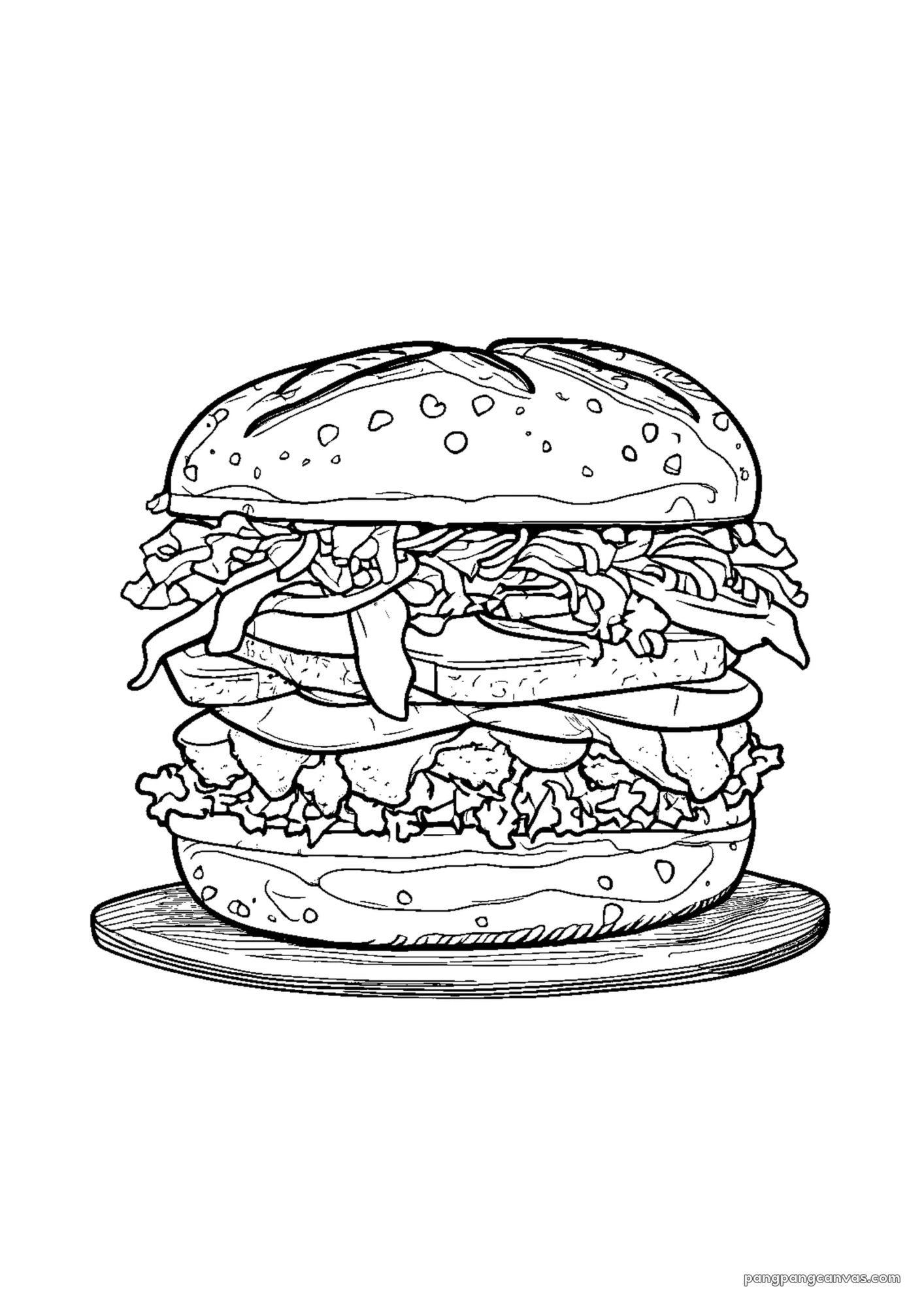 샌드위치 맛있는 도시락 색칠공부 도안 무료 프린트