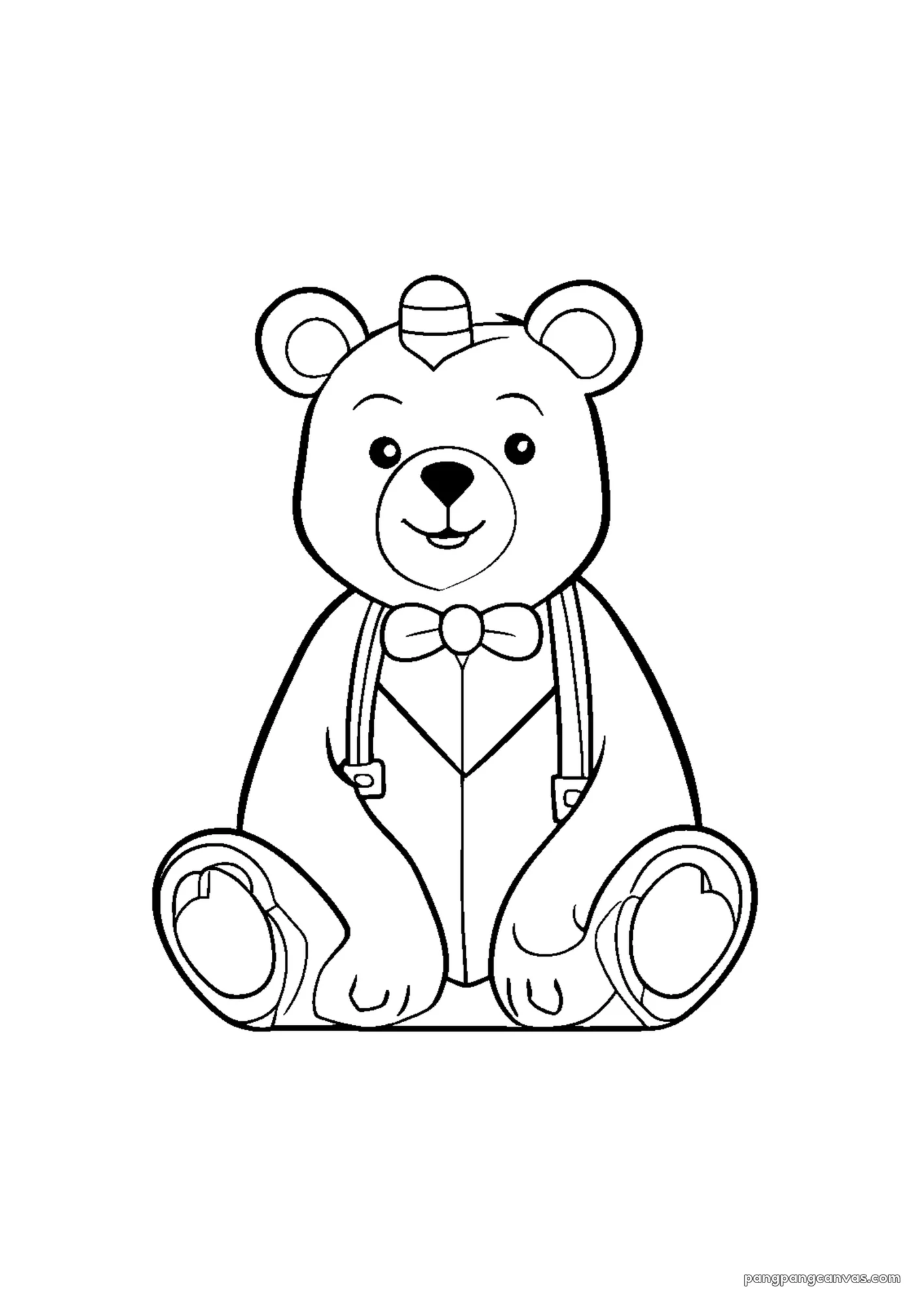생일 테마 귀여운 곰돌이 색칠공부 도안 무료 프린트