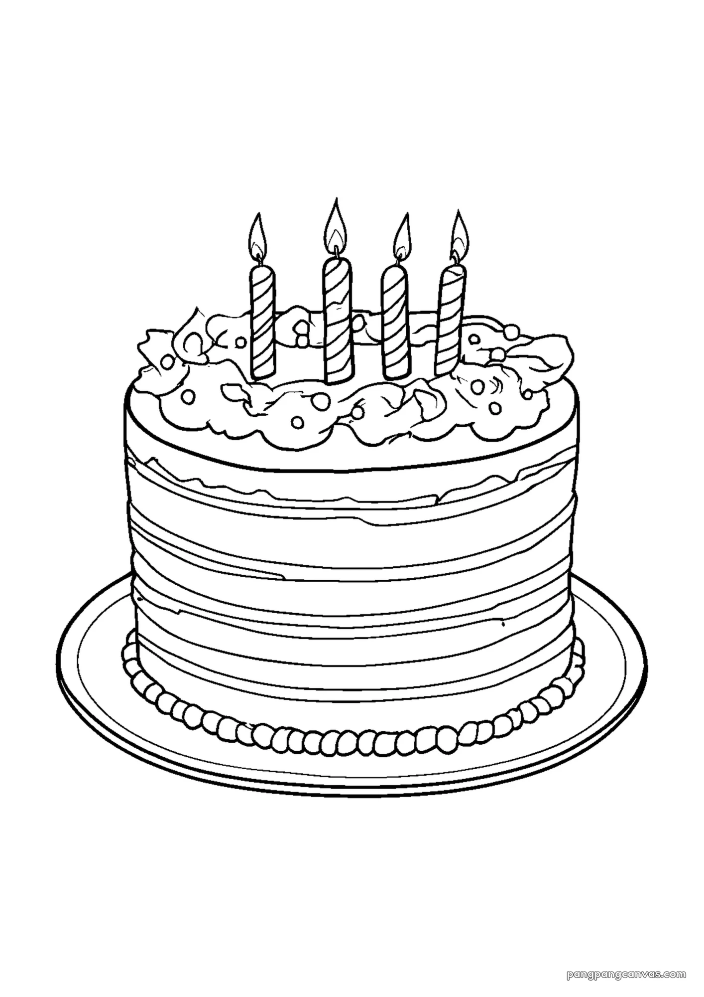 생일 케이크 색칠공부 도안 무료 프린트
