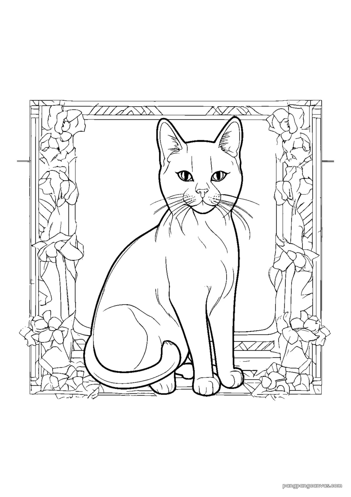 귀여운 고양이 생일 파티 색칠공부 도안 무료 프린트