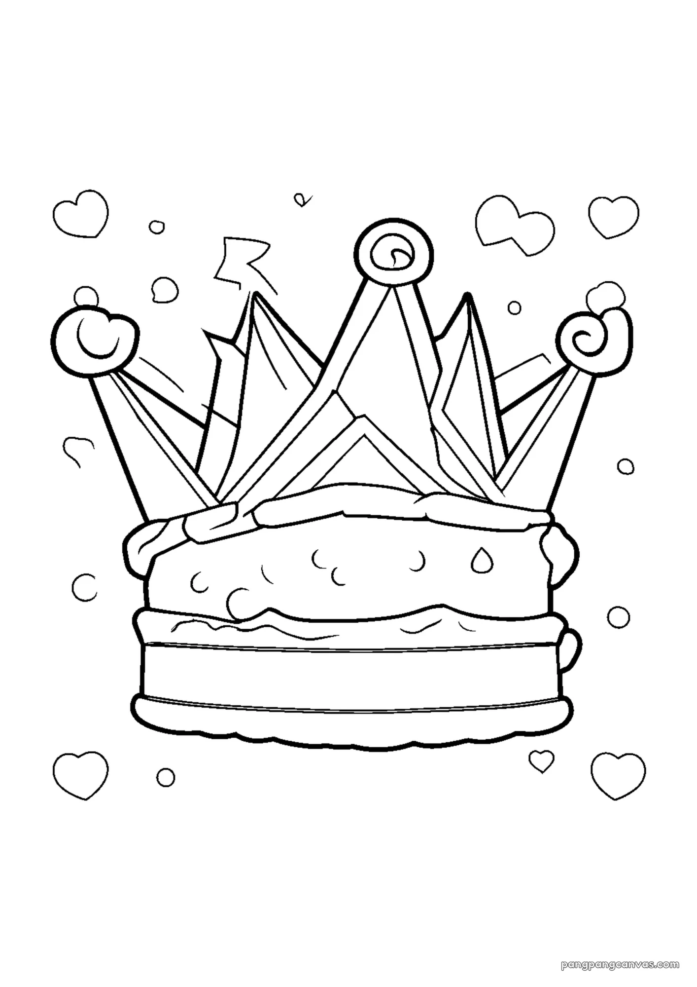 생일 왕관 색칠공부 도안 무료 프린트