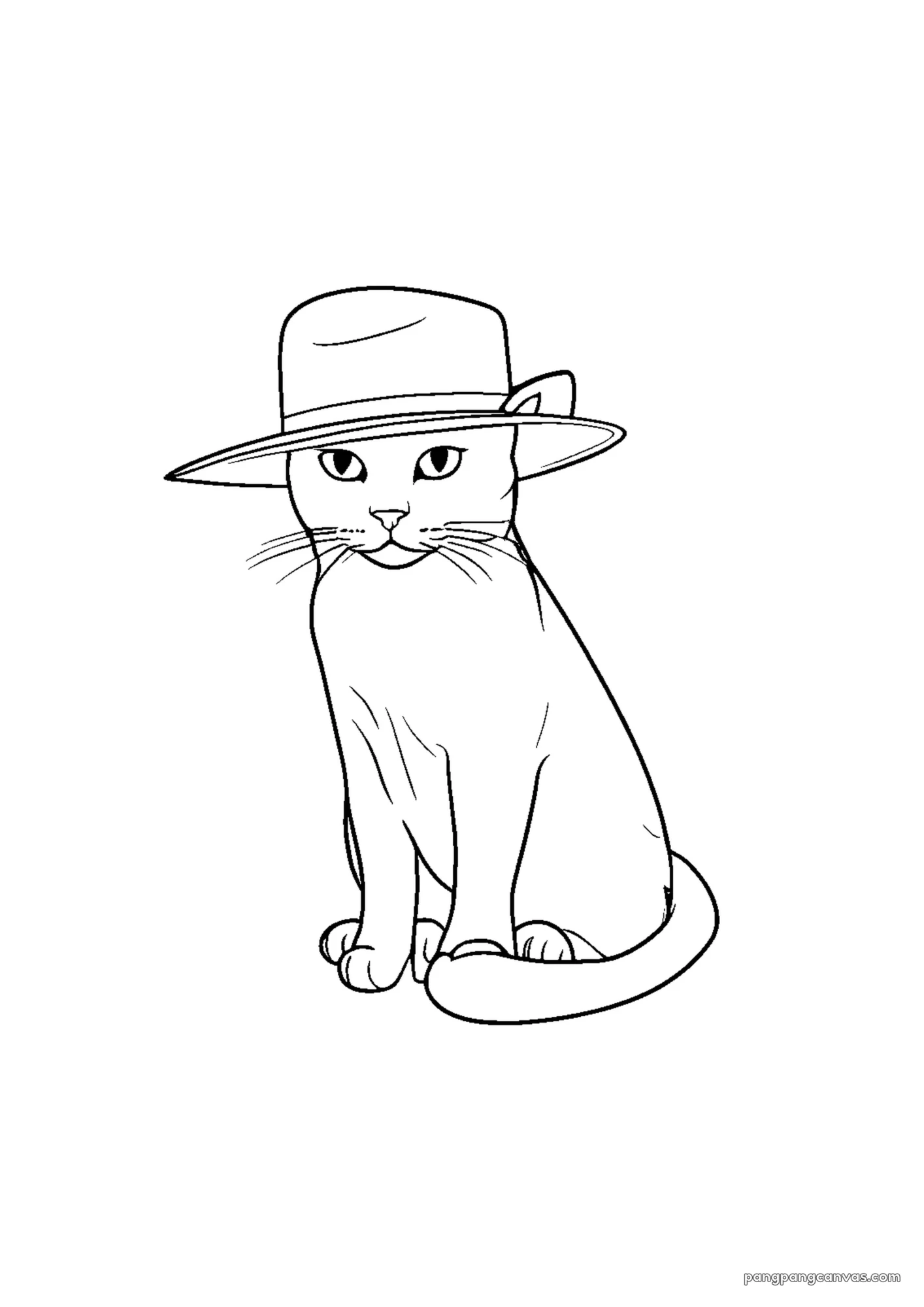 귀여운 고양이 모자 색칠공부 도안 무료 프린트