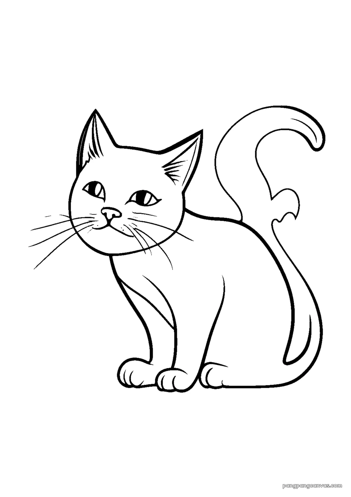 아기 고양이 하품 색칠공부 도안 무료 프린트