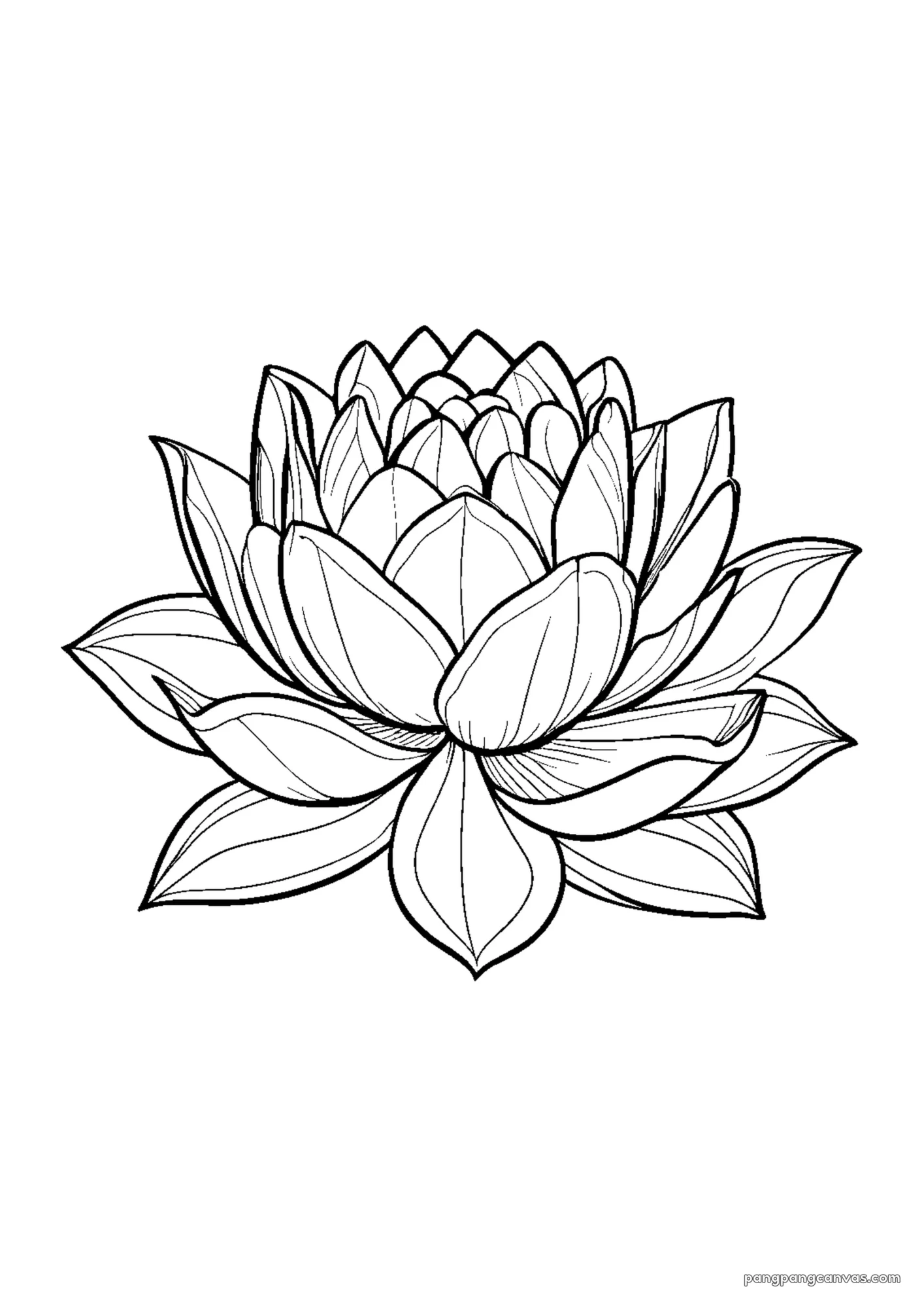 연꽃 연못 속 고요함 색칠공부 도안 무료 프린트