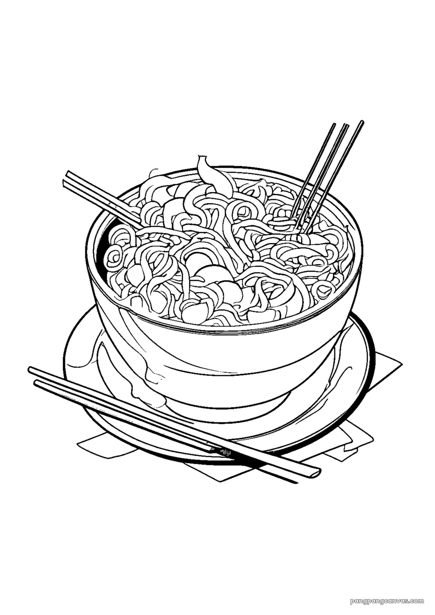 맛있는 라면 그릇 색칠공부 도안 무료 프린트