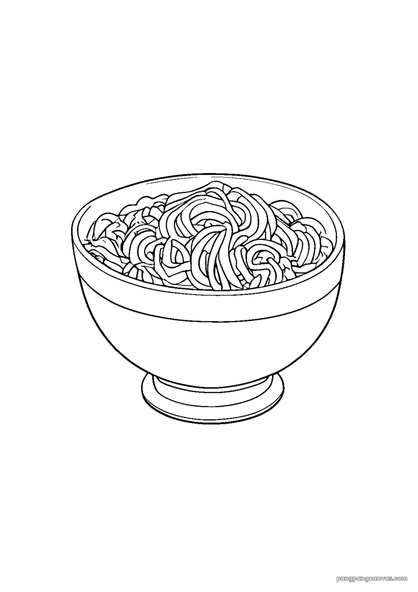 라면 그릇 색칠공부 도안 무료 프린트