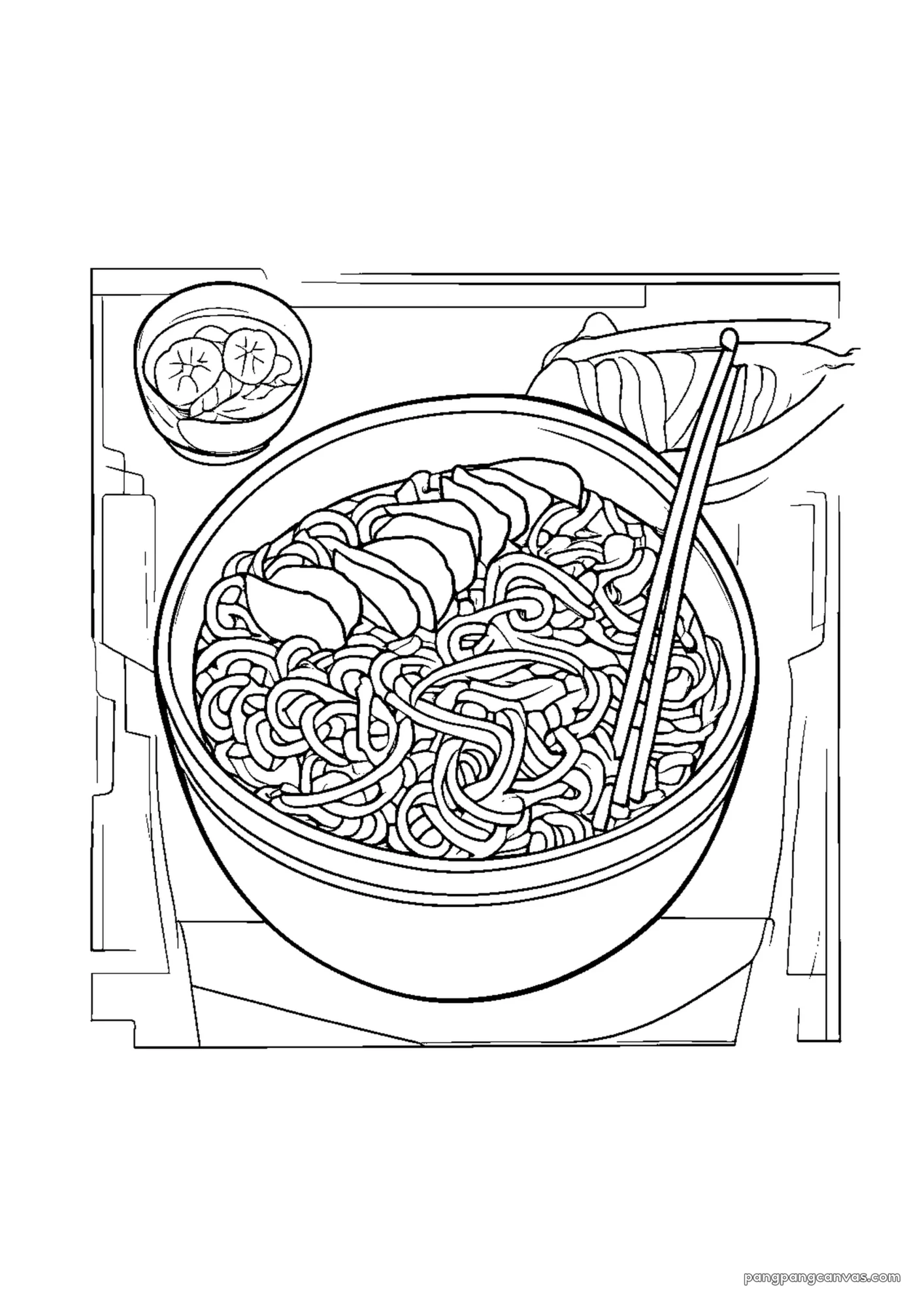 라면 그릇 색칠공부 도안 무료 프린트